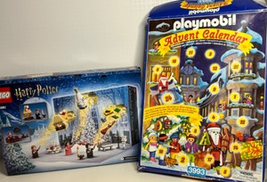 lot 201 image: Christmas LEGO Boxed HARRY POTTER #75981 & SANTA #3993 Advent Calendars 