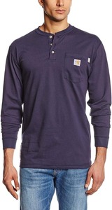 lot 203 image: CARHARTT Mens Flame Resistant Force Cotton Long Sleeve Henley Mens XL