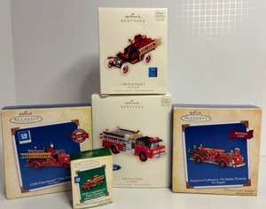 lot 31 image: Hallmark Keepsake Ornament Lot of 5 FIRE BRIGADE Firemans Collection