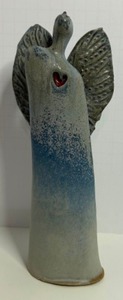 lot 242 image: Artisan Ceramic SINGING ANGEL Modern Stylized Figure - Unsigned