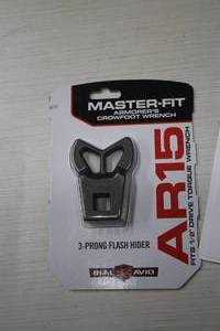 lot 592 image: Real Avid Master-Fit AR15 3-Prong Flash Hider 12 Drive Armorers Crowfoot Wrench