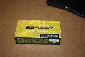 lot 480 image: Lot of (1 Box) Berger Ammunition 6.5 Creedmoor 144gr Match Grade Long Range Hybrid Target Cartridges #65-31081 20-count ( 20 total items )