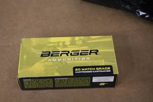 lot 481 image: Lot of (1 Box) Berger Ammunition 6.5 Creedmoor 144gr Match Grade Long Range Hybrid Target Cartridges #65-31081 20-count ( 20 total items )