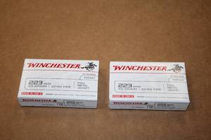 lot 510 image: Lot of (2 Boxes) Winchester Ballistic Silver Tip Target 223 REM 55gr Full Metal Jacket Rounds 20-count ( 40 total items )