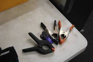 lot 1008 image: Lot of (4) Assorted Hand Clamps