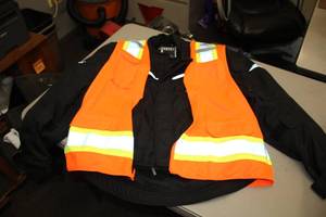 lot 1052 image: Cortech Tour Master Size Large Mens Jacket with Safety Vest (high visibility orange)