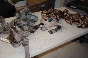 lot 1070 image: (4) Assorted Safety Harnesses and (2) Belts with Two Clips