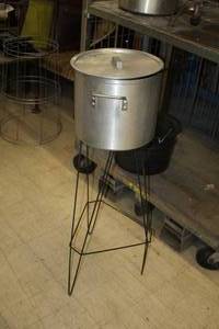 lot 1080 image: Outdoor Cooking Pot with Strainer and Stand