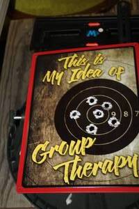 lot 1089 image: This Is My Idea Of Group Therapy logo Metal Sign
