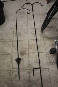 lot 1098 image: Lot of (2) Assorted In-Ground Plant Hanging Hooks