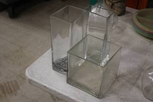 lot 1130 image: Lot of (3) Glass Vases