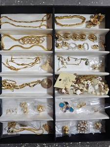 lot 2 image: Contents On Tray Assorted Jewelry