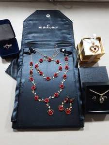 lot 33 image: 4-Boxed Red Jewelry