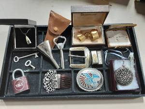 lot 42 image: Contents On Tray-Unique & Interesting Collectibles