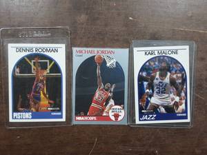 lot 88 image: Basketball Trading Cards (Jordan, Rodman, Malone)