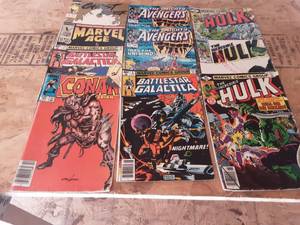 lot 103 image: Lot Of 9 Marvel Vintage Comics