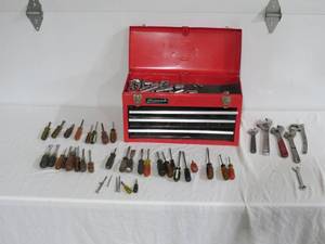 Tool Box with Assorted Hand Tools