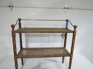 2 Shelf BambooCane Accent Table