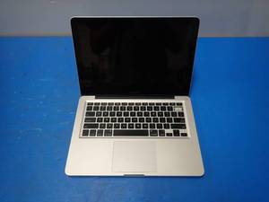lot 34 image: Apple&nbspMacBookPro9,2 Laptop &nbspINTEL CORE I5-3210M 2.5 Ghz  12GB DDR3 SDRAM  250GB HD  Includes IOS  13.3 screen with 1280 x 800 Resolution  Includes power cable &nbspfairly heavy wear, lots of minor stuff, missing backspace