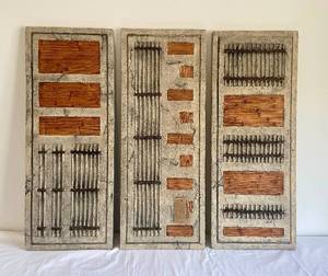 lot 14 image: Pinatubo Wall Panels - Set of 3- Mt Pinatubo Volcanic Stone
