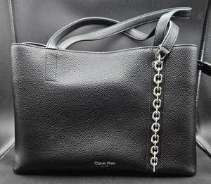 lot 61 image: Calvin Klein Adeline Satchel in BlackSilver
