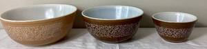 lot 20 image: Vintage Pyrex Woodland Mixing Bowls - Set of 3