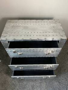 lot 40 image: Industrial Look 3 Drawer ChestDresser