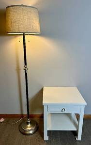 lot 72 image: Happy Chic by Jonathan Adler Nightstand and 65 Floor Lamp