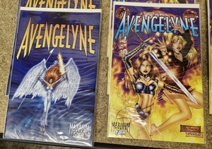 16 Avengelyne comic books - 1996 - Maximum Press - multiple copies of 2 editions