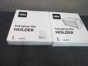 lot 6 image: 2- Black Mesh Office Depot Hanging ...
