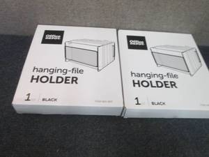 lot 9 image: 2- Black Mesh Office Depot Hanging ...