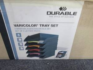 lot 20 image: Durable Varicolor Tray Set...