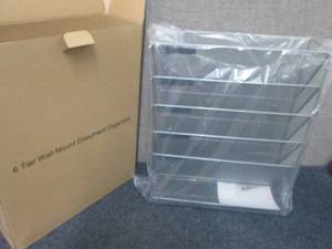 lot 28 image: Sliver Mesh 6 Tier Wall Mount Docum...