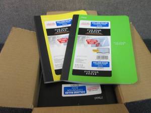 lot 31 image: 12- Assorted Colored College Ruled ...
