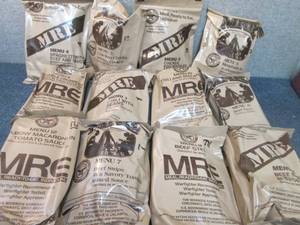 lot 54 image: Sealed Case of 12 MREs Meal Ready ...