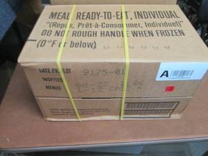 lot 55 image: Sealed Case of 12 MREs Meal Ready ...