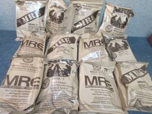 lot 56 image: Sealed Case of 12 MREs Meal Ready ...