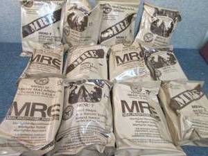 lot 58 image: Sealed Case of 12 MREs Meal Ready ...