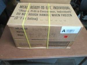 lot 59 image: Sealed Case of 12 MREs Meal Ready ...