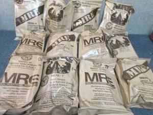 lot 62 image: Sealed Case of 12 MREs Meal Ready ...