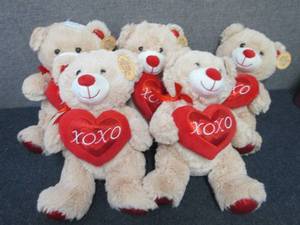 lot 93 image: 5 Plush Valentine Bears...