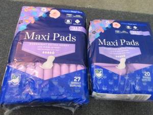 lot 107 image: 2 pks Maxipads...