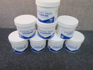 lot 110 image: 8- 100ct Alcohol Pads...