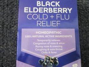 lot 121 image: 6- 30 ct Black Elderberry Cold & Fl...
