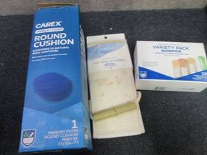 lot 163 image: Memory Foam Cushion, Body Scrubber,...