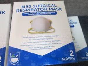 lot 169 image: 5- 2pks N95 Surgical Masks...