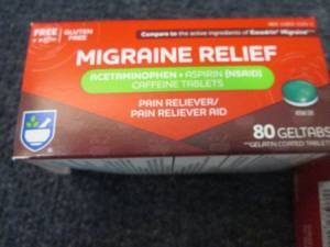 lot 177 image: 5- 80 ct Migraine Relief...