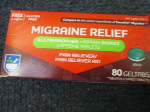 lot 178 image: 5- 80 ct Migraine Relief...