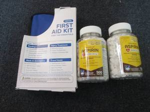 lot 188 image: First Aid Kit, Aspirin...