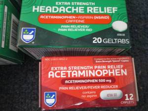lot 189 image: Headache Relief & Acetaminophen...
